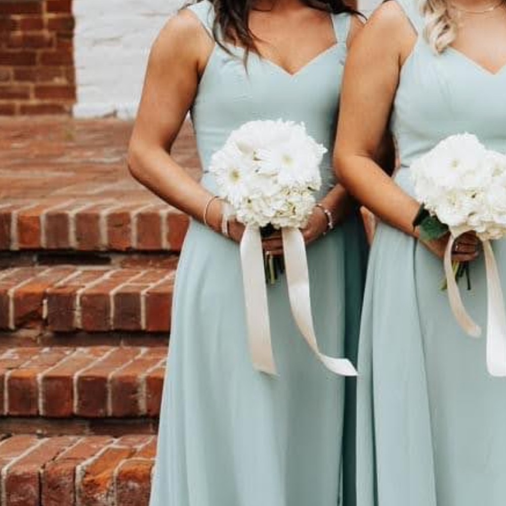 Azazie Rue Agave Bridesmaid Dress - Picture 4 of 4